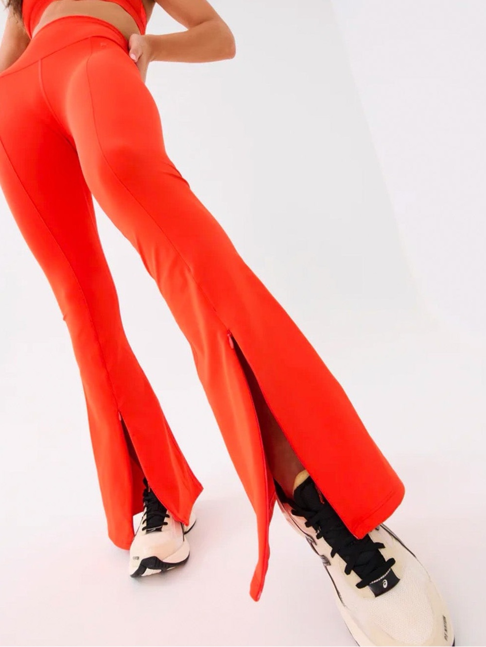 P.E Nation Full Force Orange Flare Leggings Size M